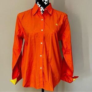 LAUREN RALPH LAUREN 100% Cotton Iconic Button-Down Shirt